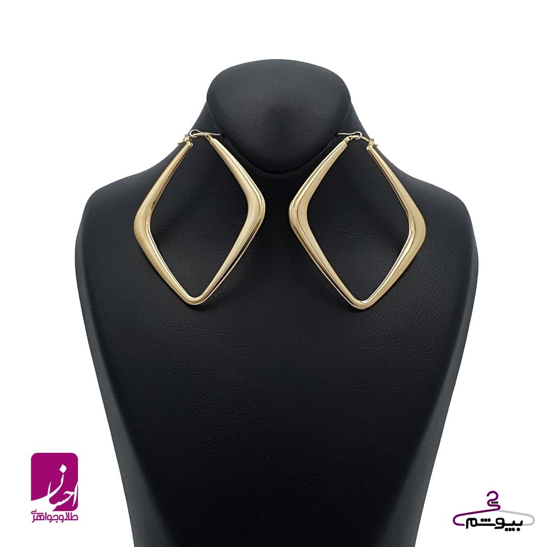 گوشواره طلا لوزی تخت از (تولید کننده)